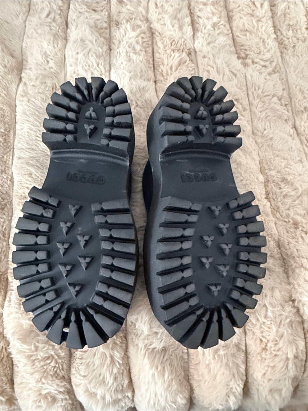 Gucci Black Perforated GG Platform Clog Mules - Picture 4 of 5